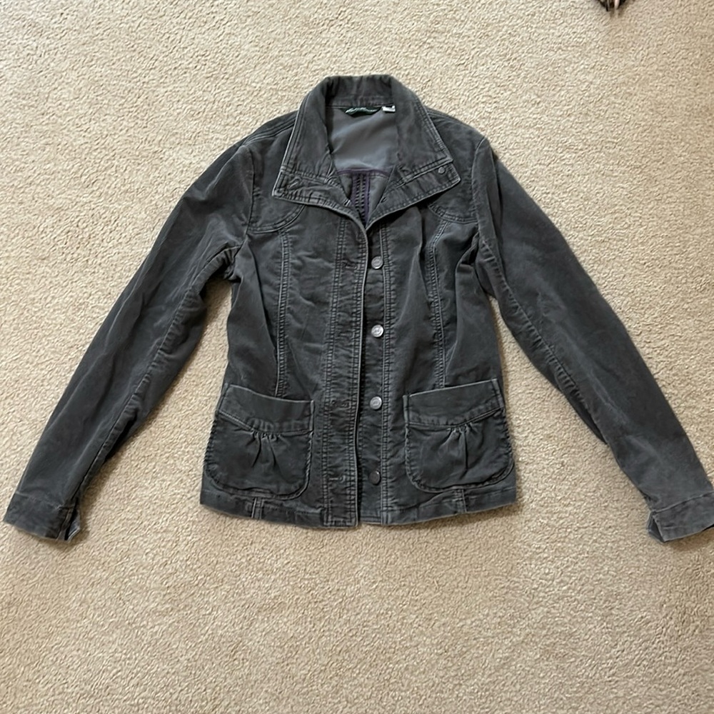 Eddie Bauer, Gray Corduroy Jacket, women’s Size small